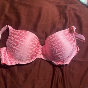 Juicy Couture Pink Bra with Underwire Support and Adjustable Straps